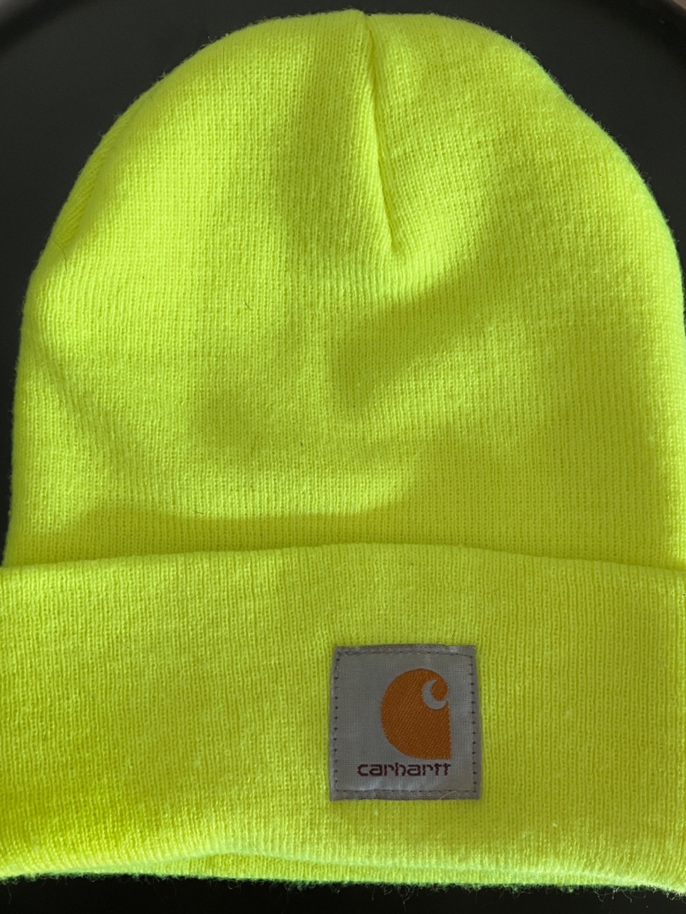 Carhartt Lime Green Beanie  Hat - OSFA